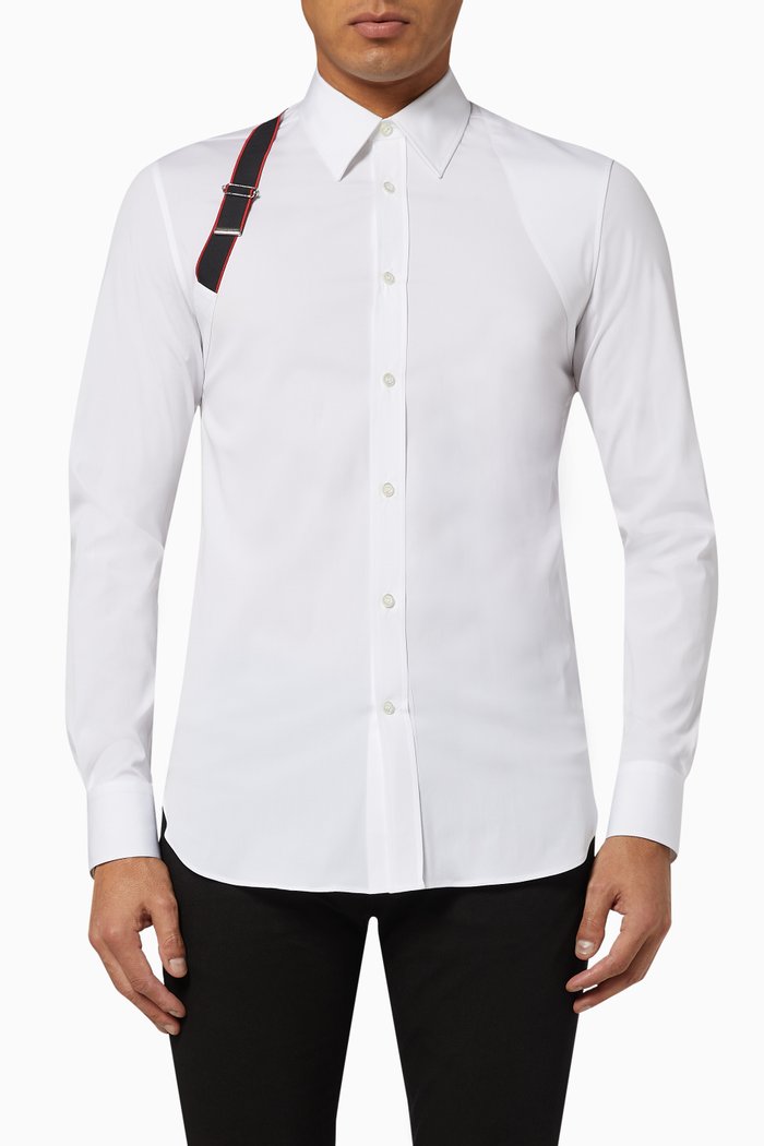 

Selvedge Harness Stretch Poplin Shirt, White