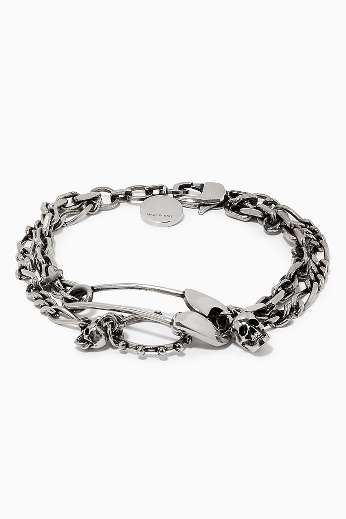 

Safety Pin Bracelet, Silver