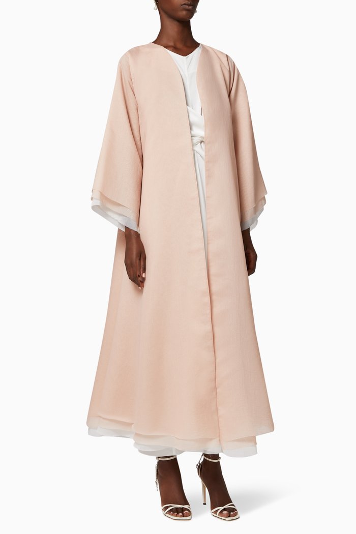 

Organza Twist Dress & Coat Set, Pink