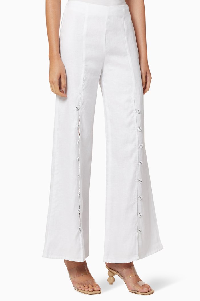 

Vitas Flare Cotton Pants, White