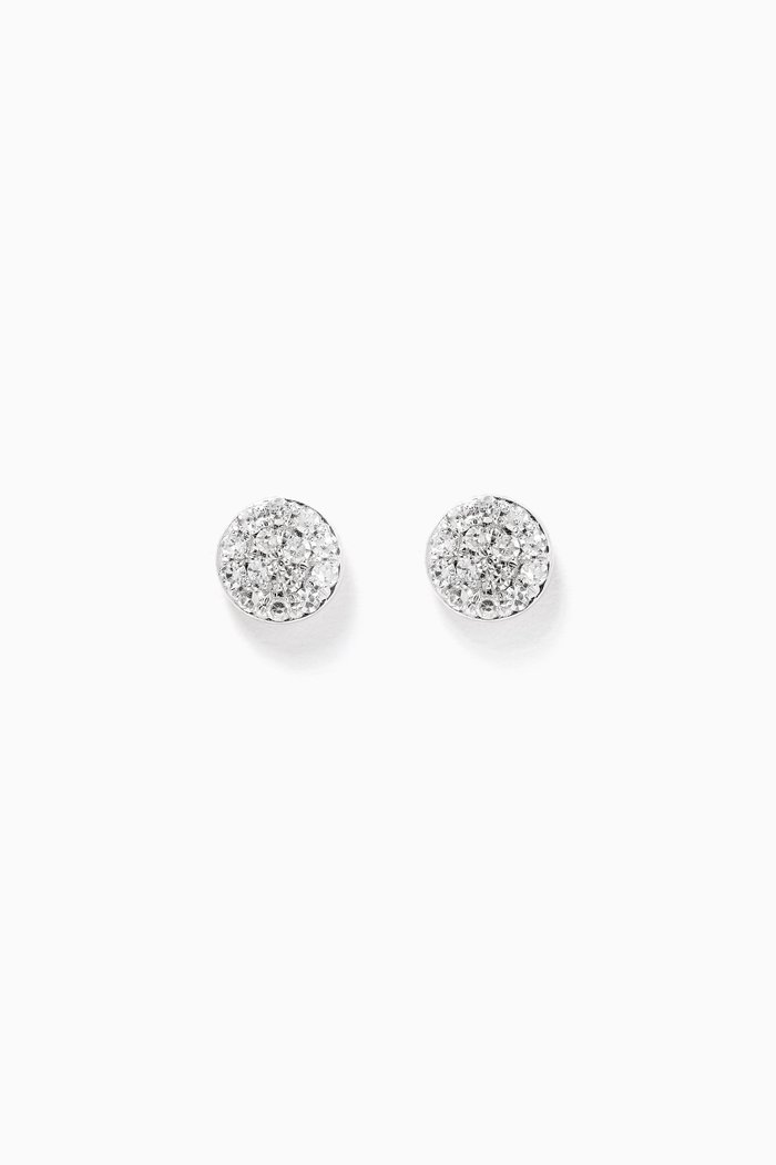 

Pavé Diamond Disc Earrings in 14kt Yellow Gold