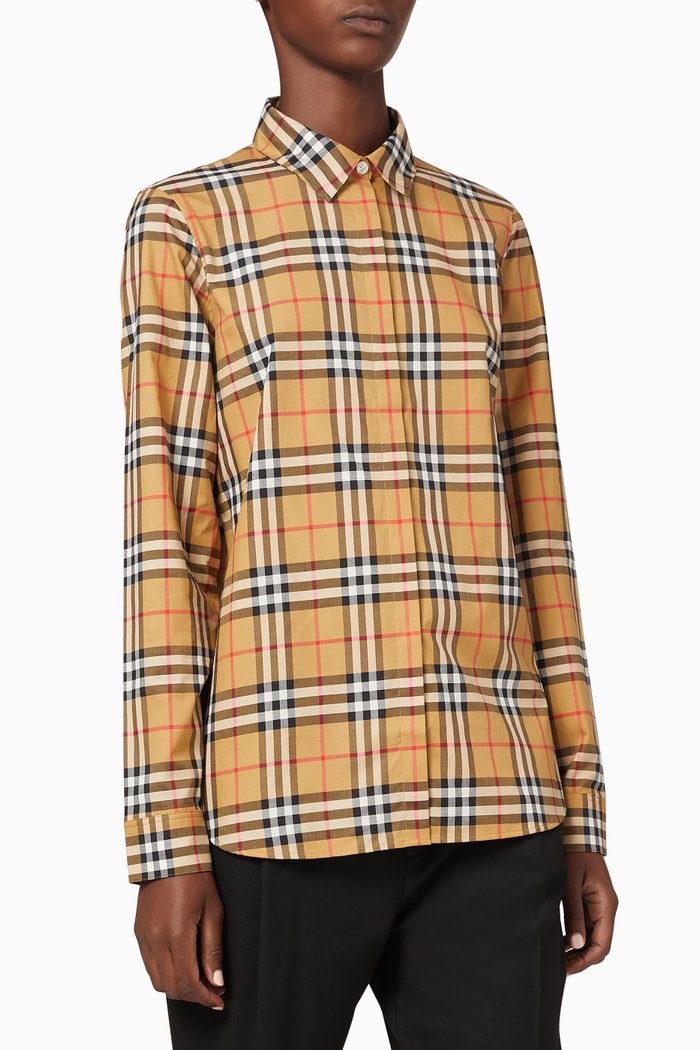 

Vintage Check Cotton Shirt, Neutral