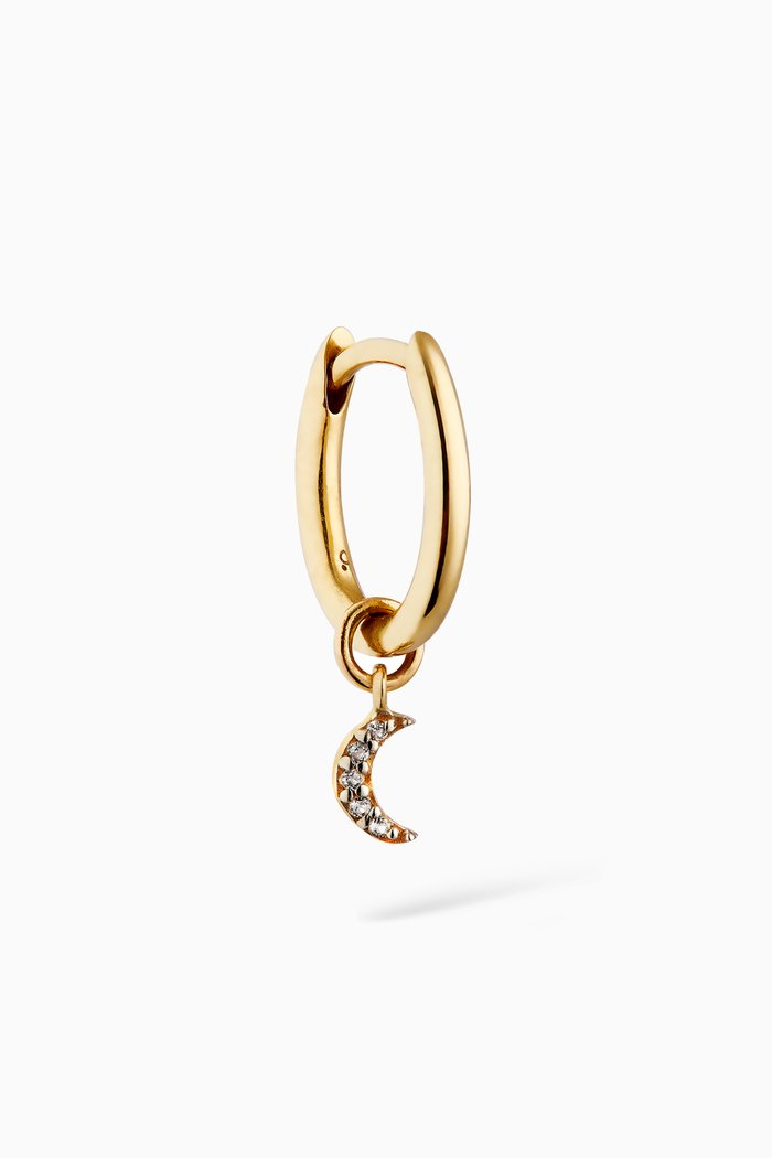 

Mini Oval & Tiny Moon Charm in 9kt Yellow Gold