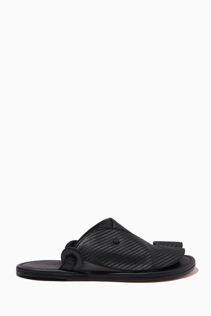 

Arabian Vela Sandals in Carbon Fibre, Black