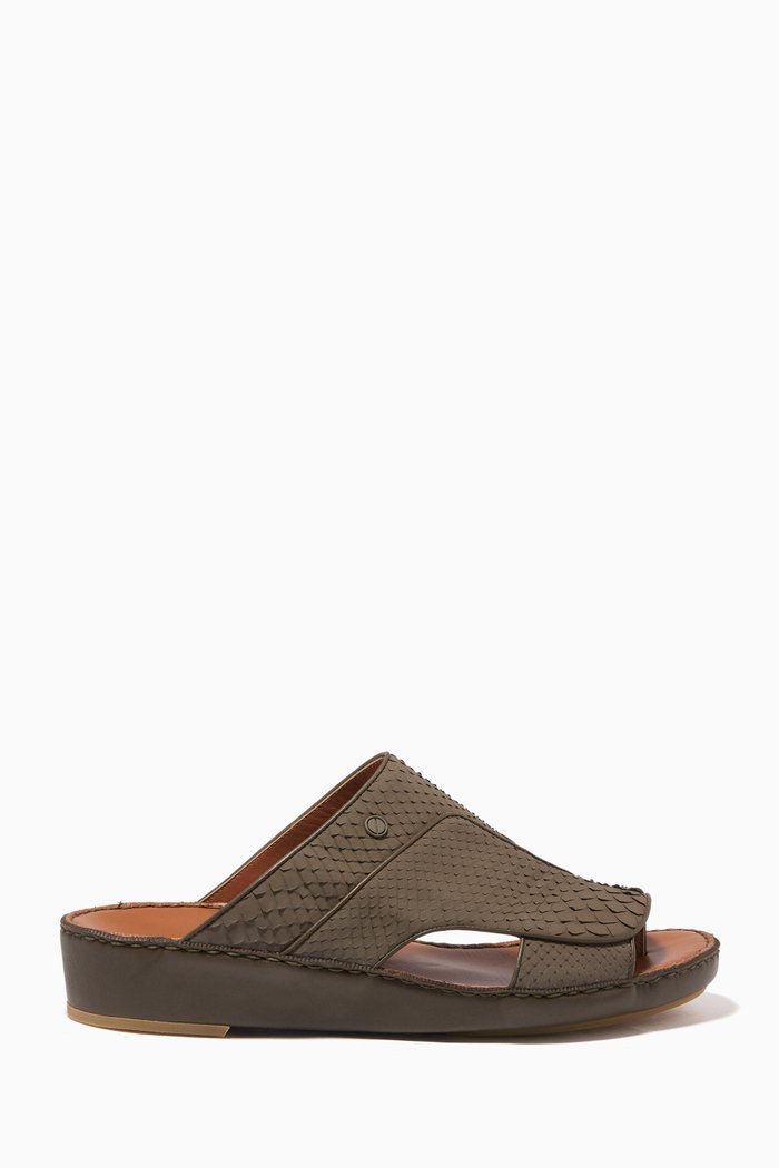 

Najdy Fermer Sandals in Python Leather, Grey