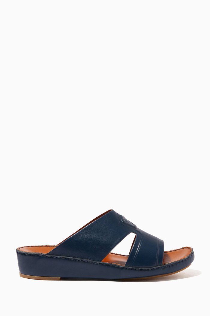 

Peninsula Sandals in Softcalf Leather, Blue