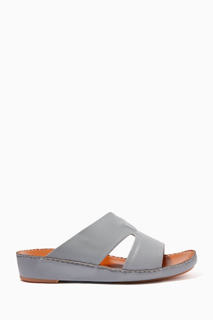 

Peninsula Sandals in Softcalf Leather, Grey