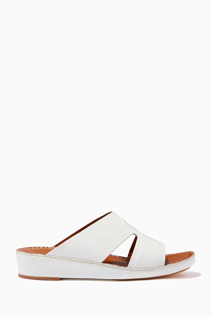 

Peninsula Sandals in Softcalf Leather, White