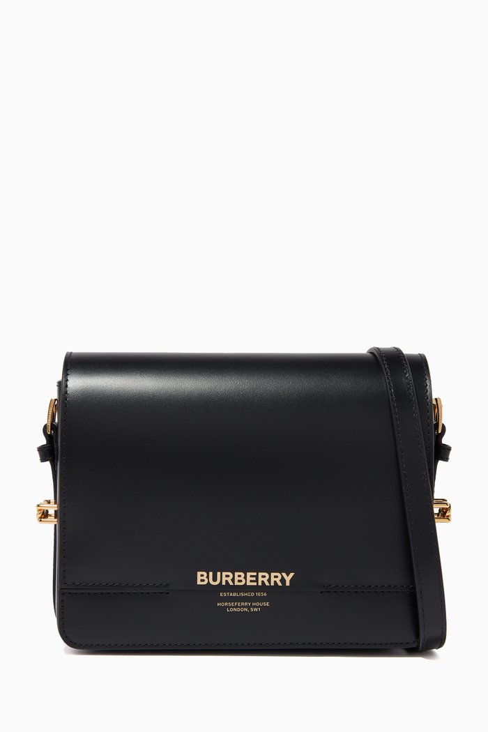 

Grace Small Shoulder Bag in Leather, Black