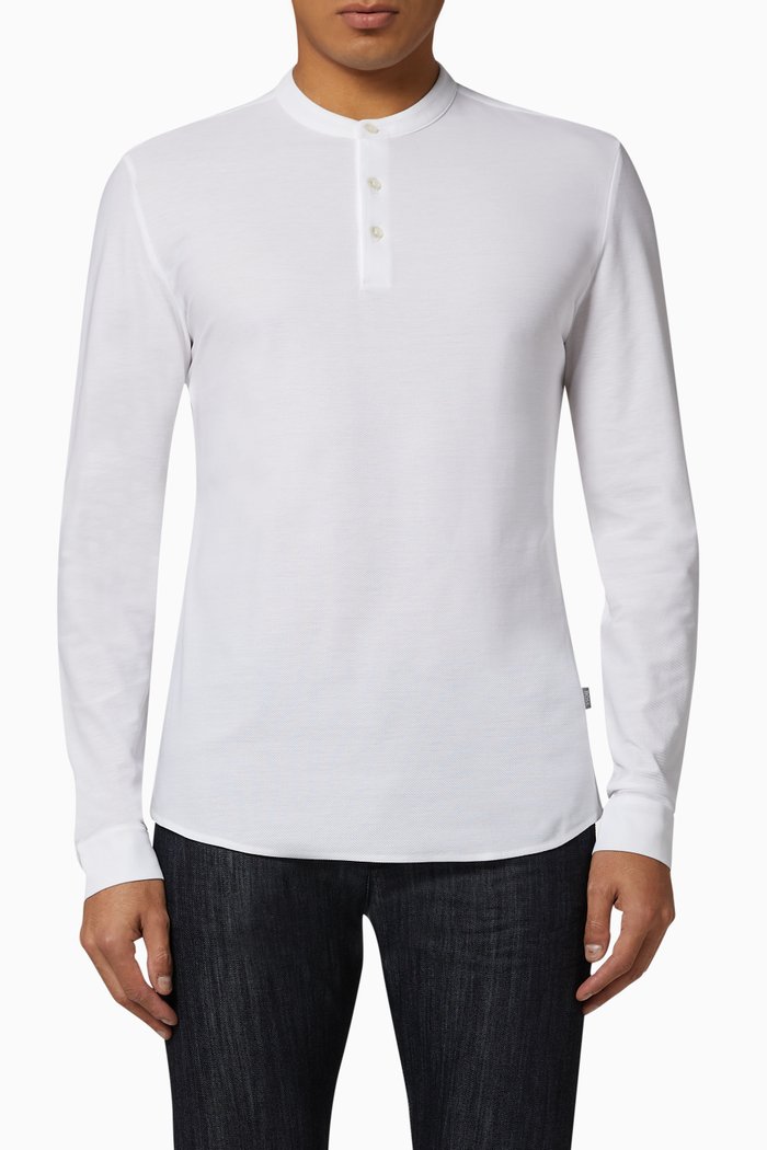 Pal 08 Henley Polo T-Shirt, White