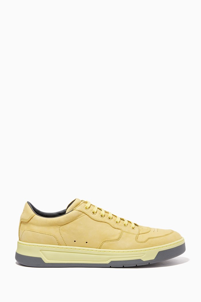 Baltimore Low-Top Sneakers in Suede, Yellow