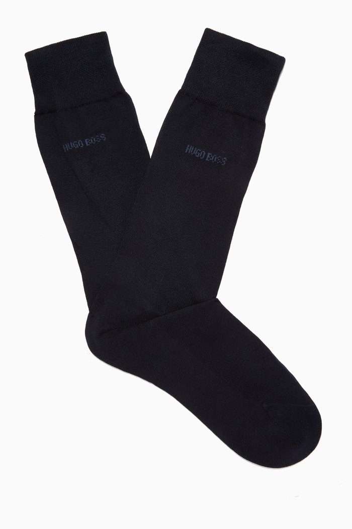 

George RS Socks in Mercerised Egyptian Cotton, Blue