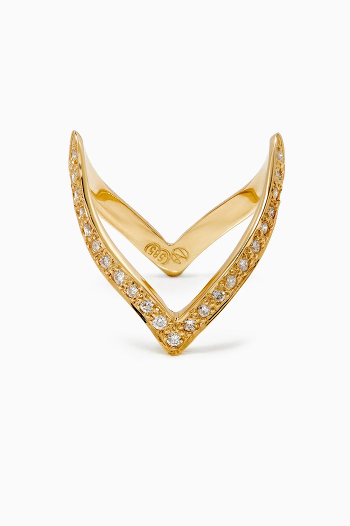 

En Pointe Diamond Ring in 14kt Yellow Gold