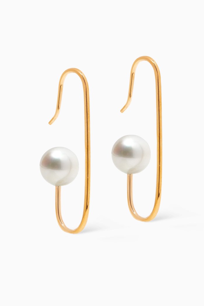 

Mini Marion Pearl Earrings in 9kt Yellow Gold