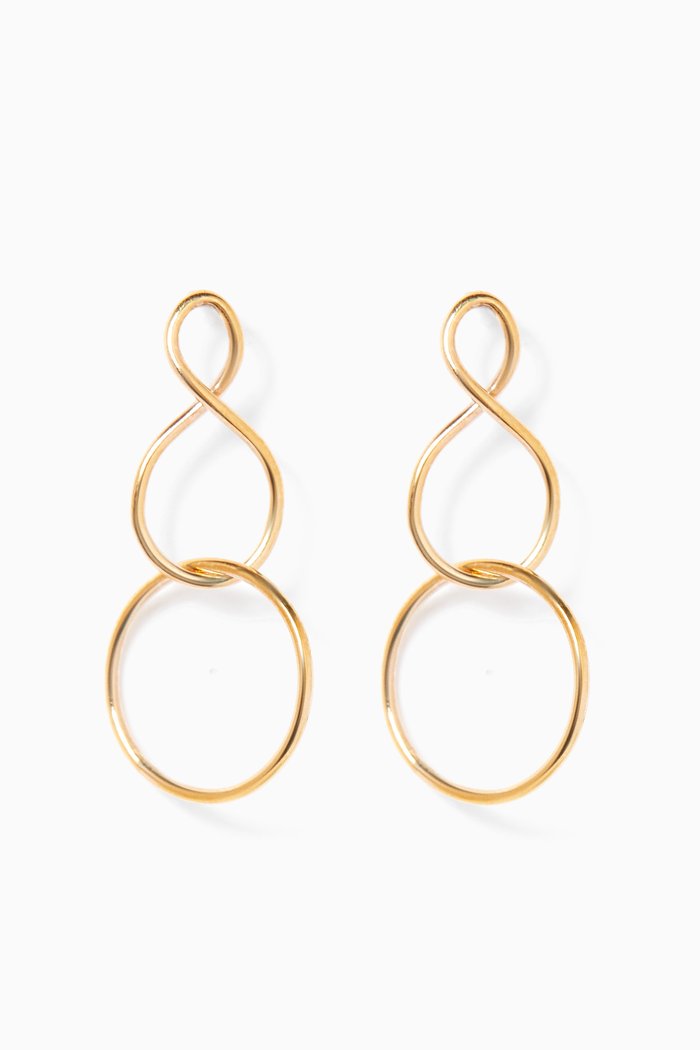

Mini Infinity Twist Earrings in 9kt Yellow Gold