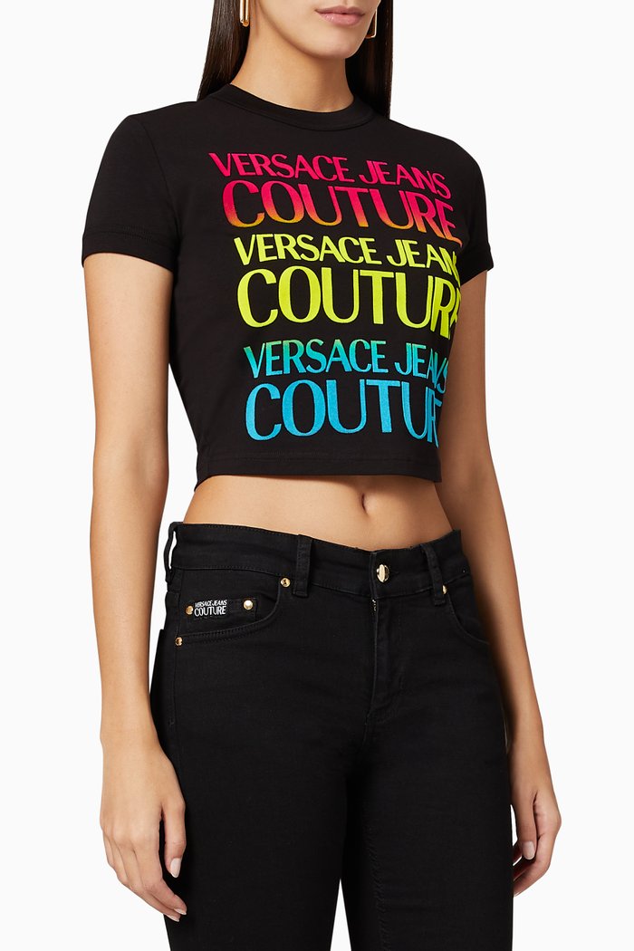

Logo Cropped T-Shirt, Black