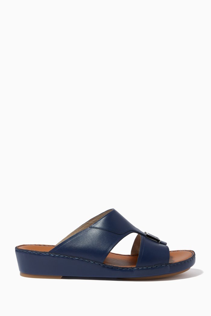 

Arabic Sandals in Leather, Blue