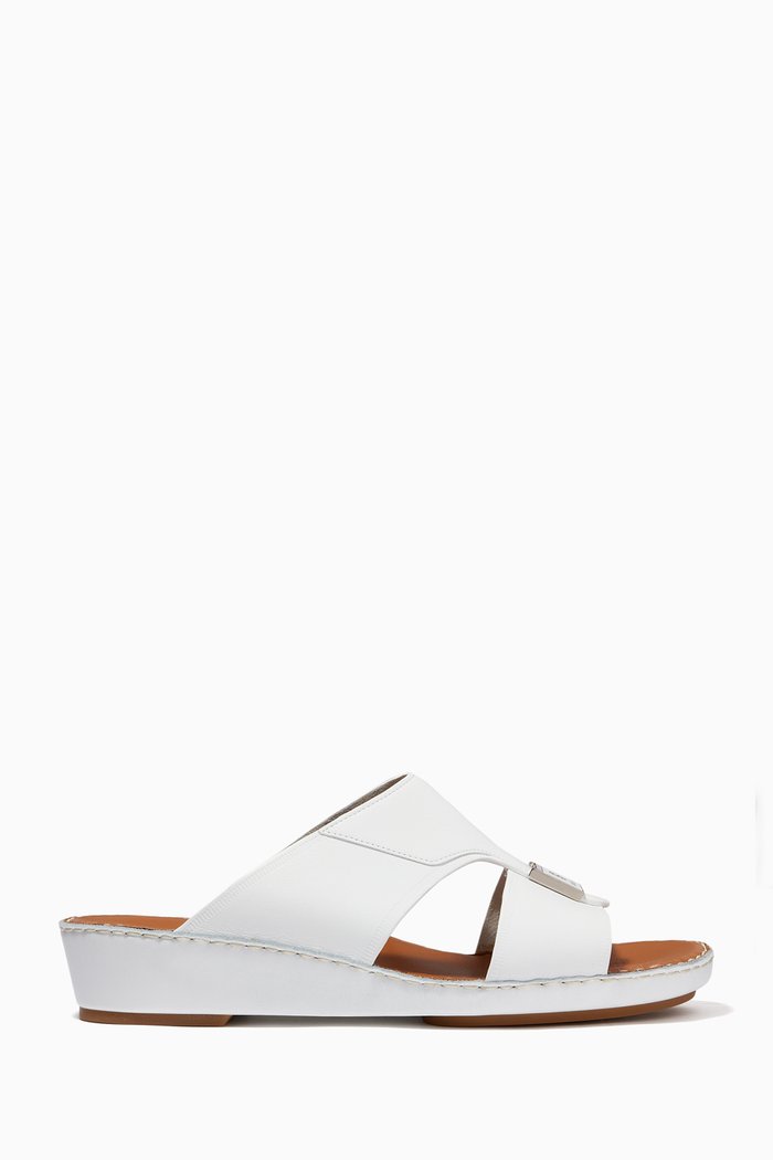 

Arabic Sandals in Leather, White
