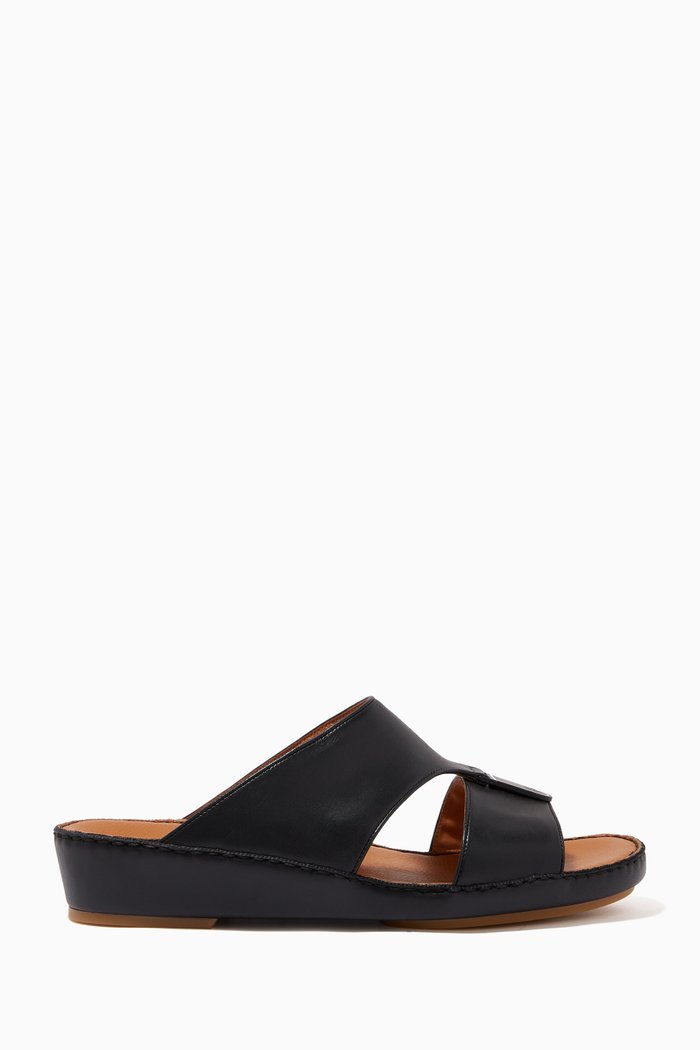 

Arabic Sandals in Leather, Black