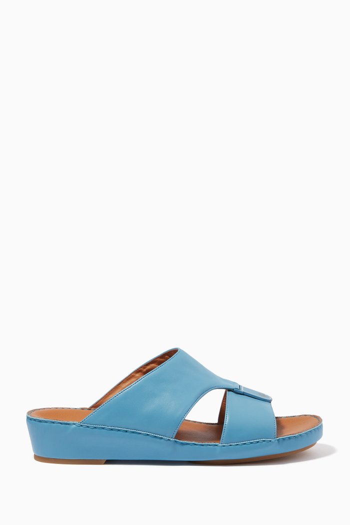 

Arabic Sandals in Leather, Blue