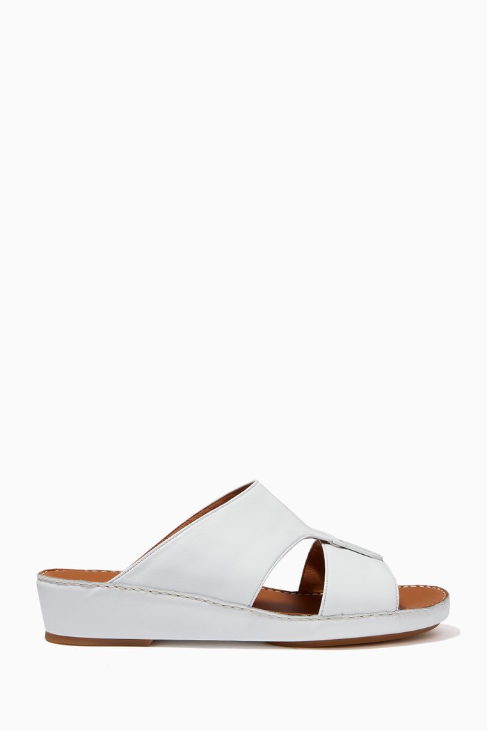 

Arabic Sandals in Leather, White
