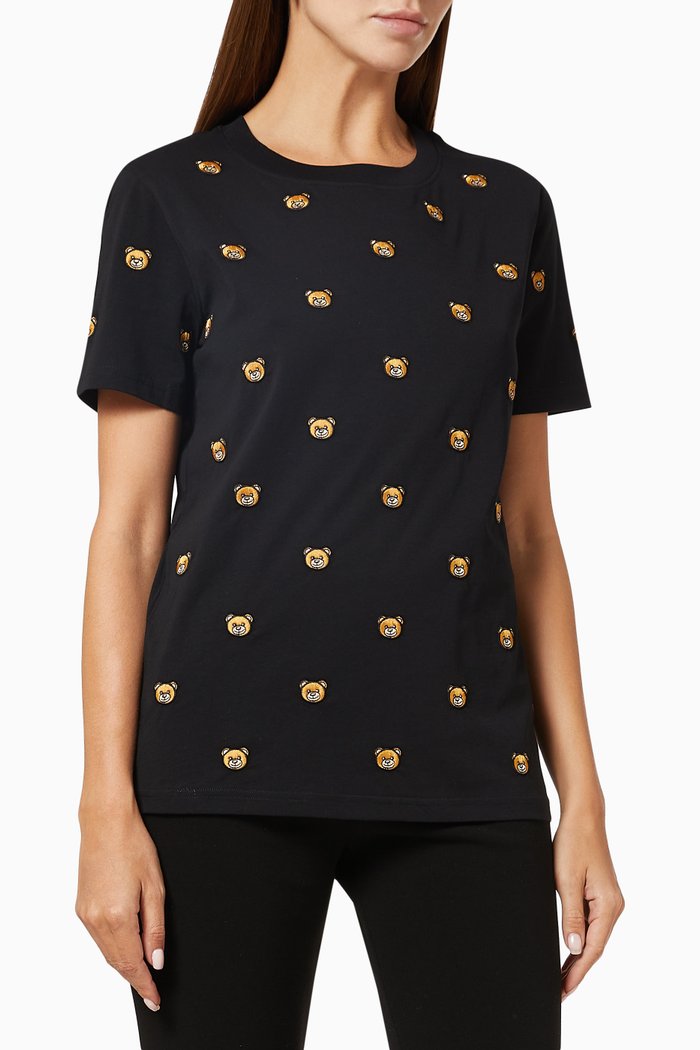 Teddy Bear T-shirt in Jersey, Black