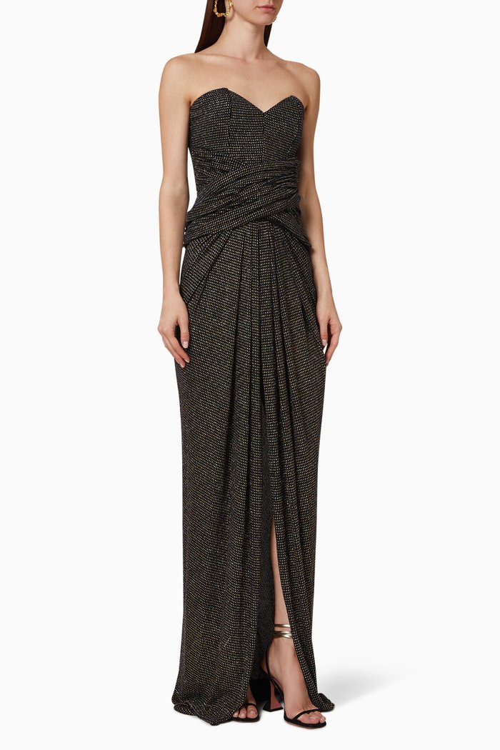 

Off Shoulder Jersey Gown, Black