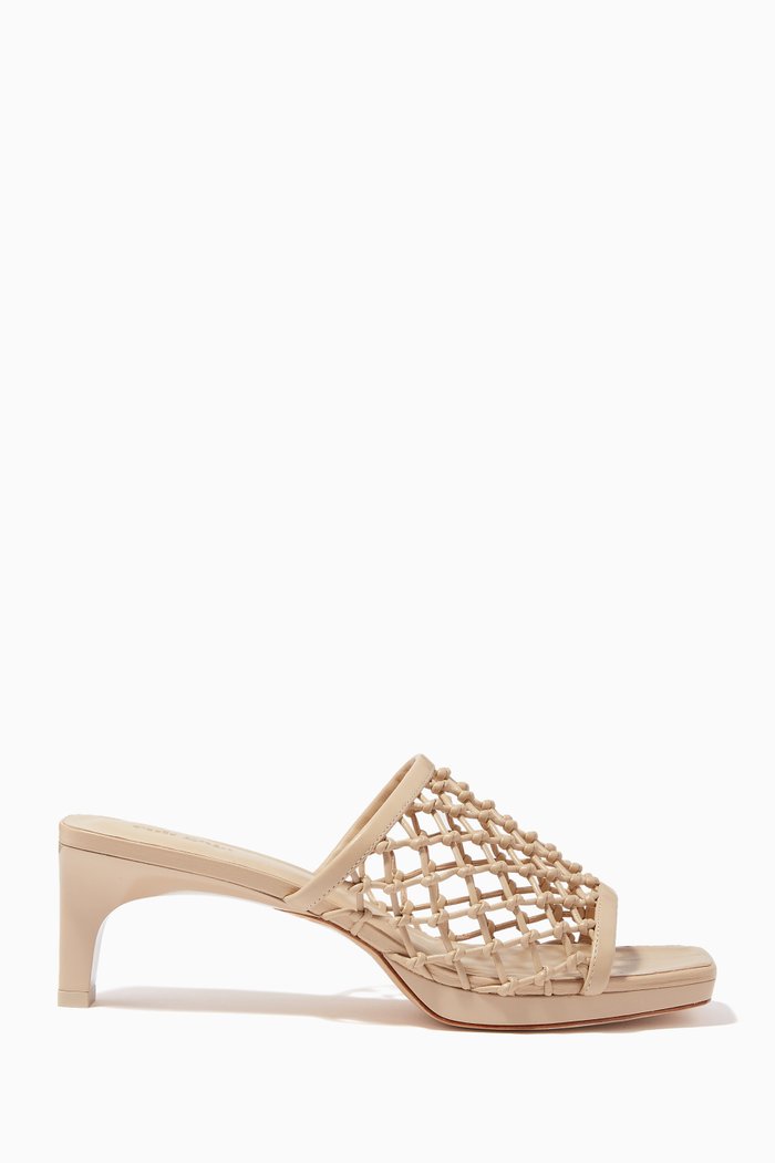 

Sasha Sandals in Leather, Neutral