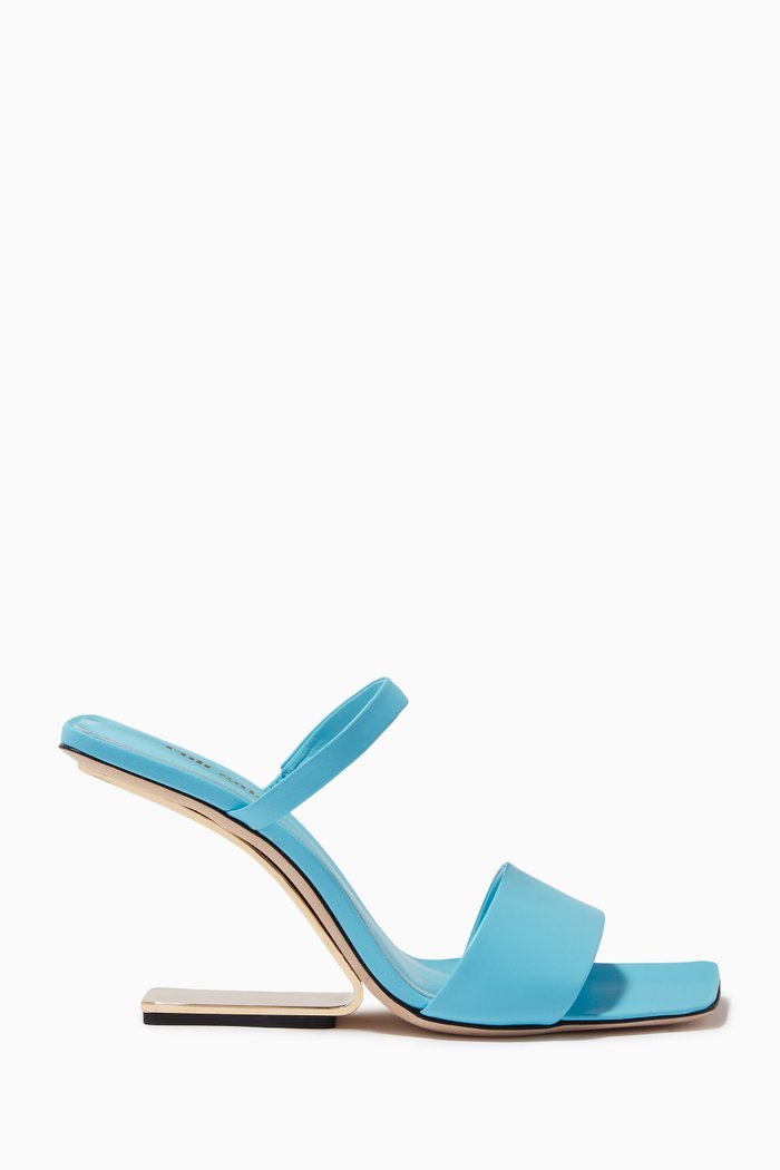 

Rene Sandals in Leather, Blue