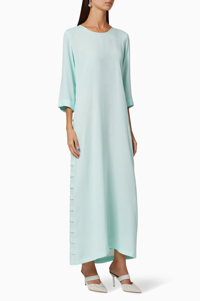 

Twofold Collection Pleated Kaftan, Green