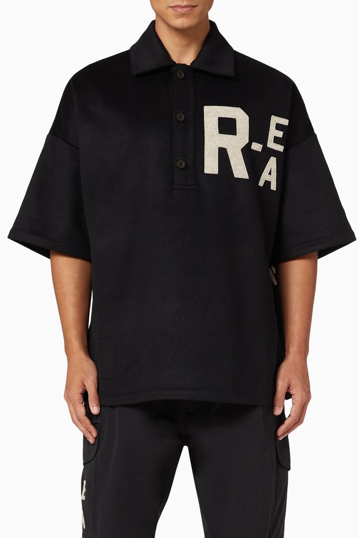 

Sustainable R-EA Polo T-Shirt, Black