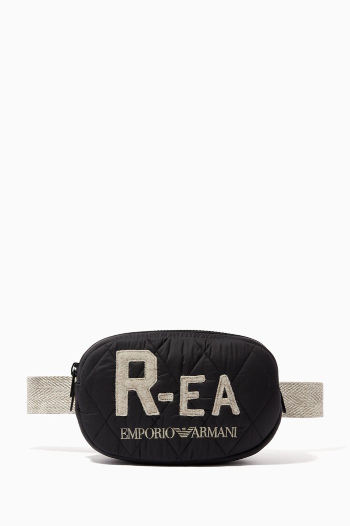 

Sustainable R-EA Belt Bag in Quilted Nylon, Black