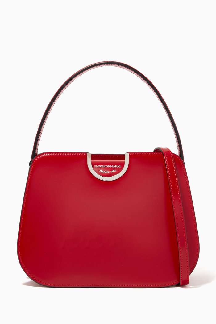

Lisa Handbag in Brushed Leather, Red