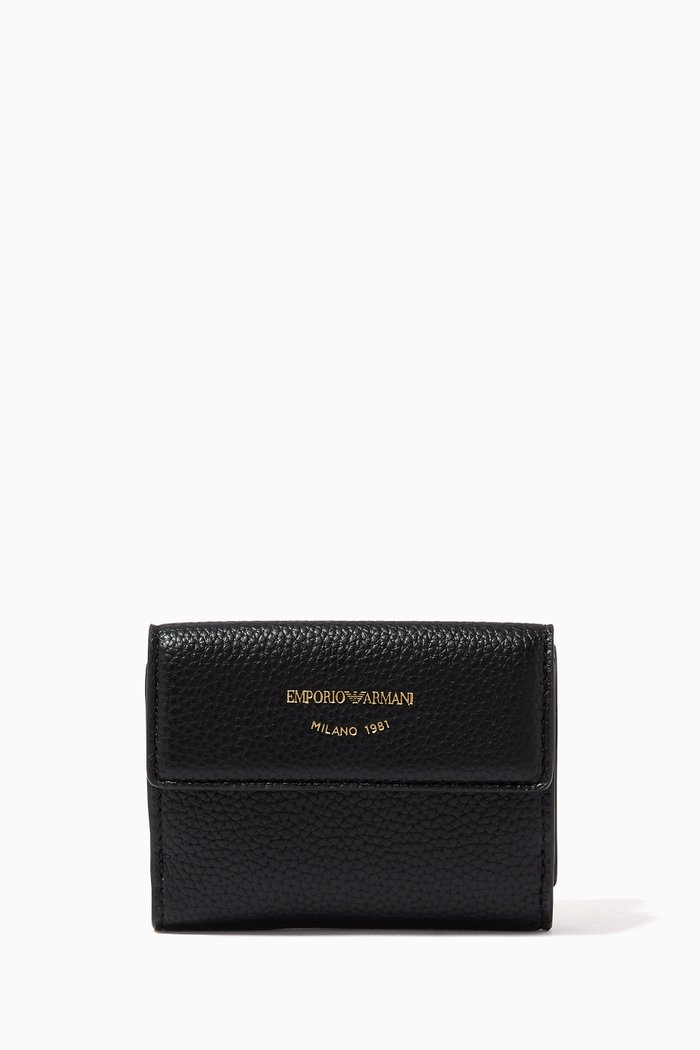 

EA Trifold Wallet in Eco Leather, Black