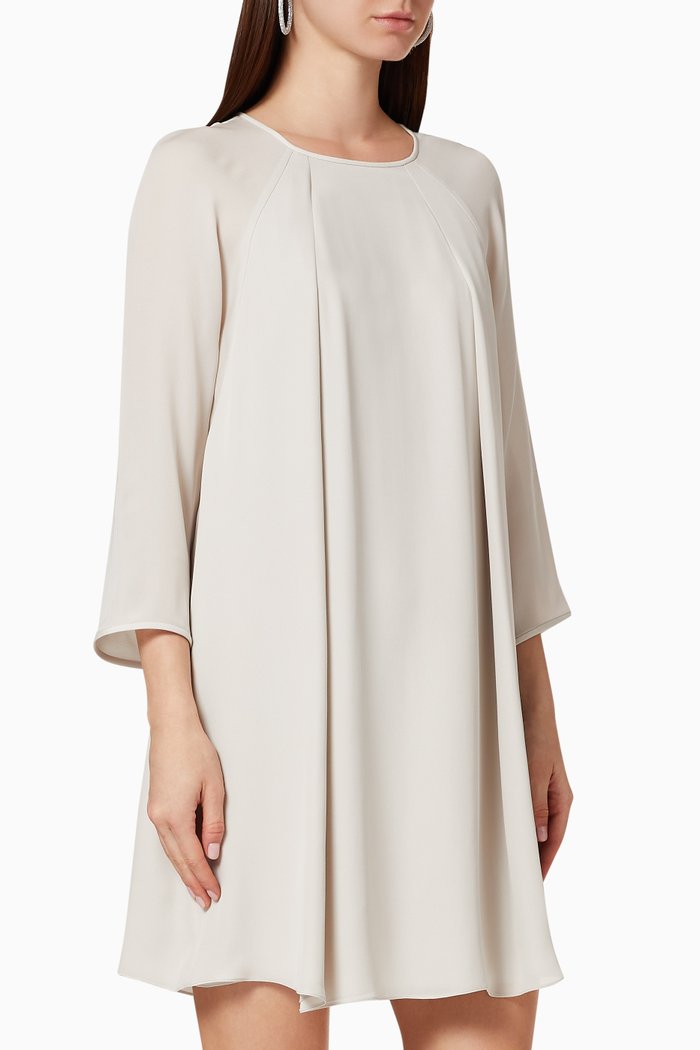 

Silk Georgette Short Dress, Grey