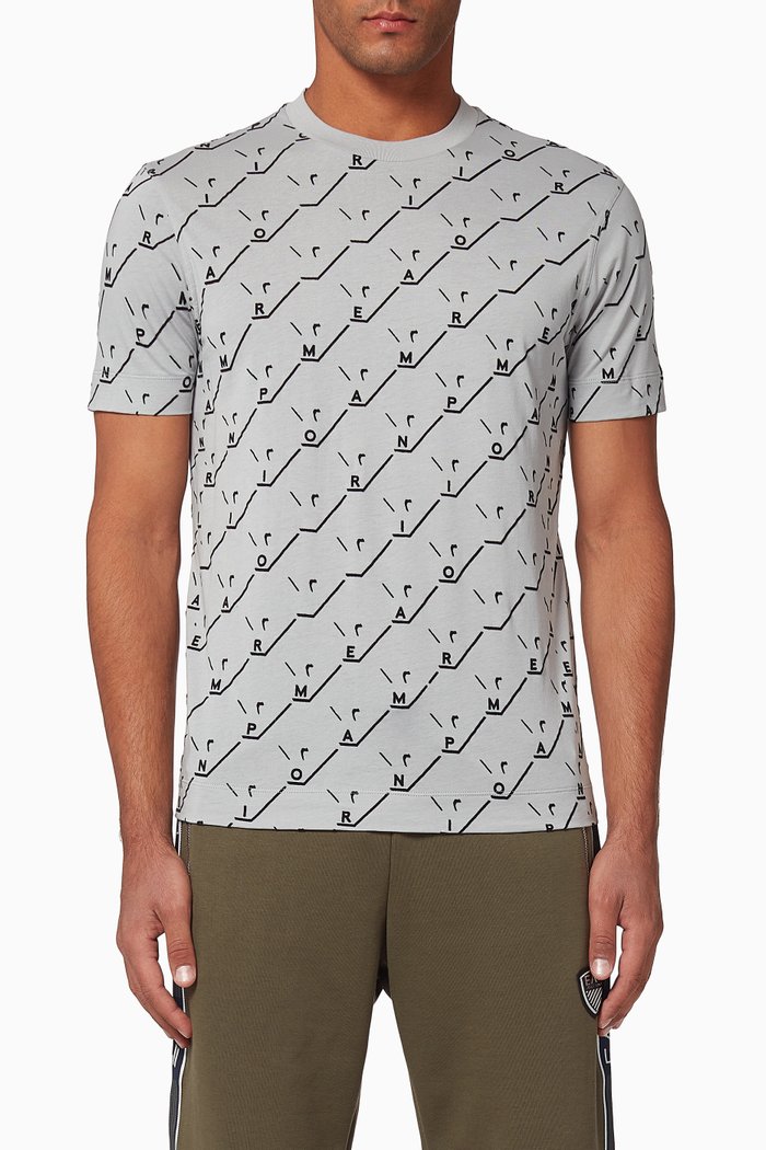 

EA Diagonal Flock T-Shirt, Grey