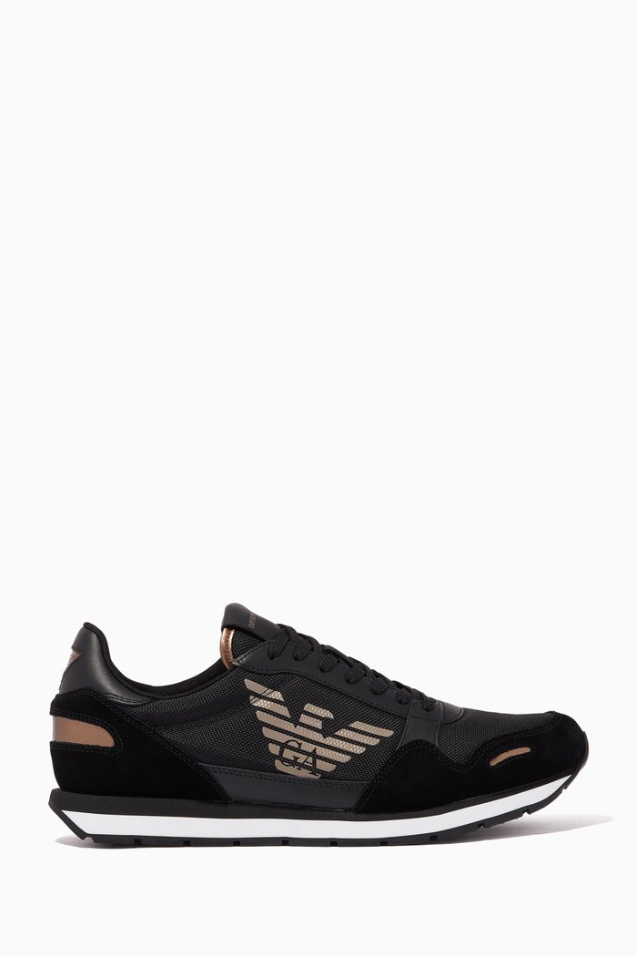 

Suede & Cordura Sneakers, Black