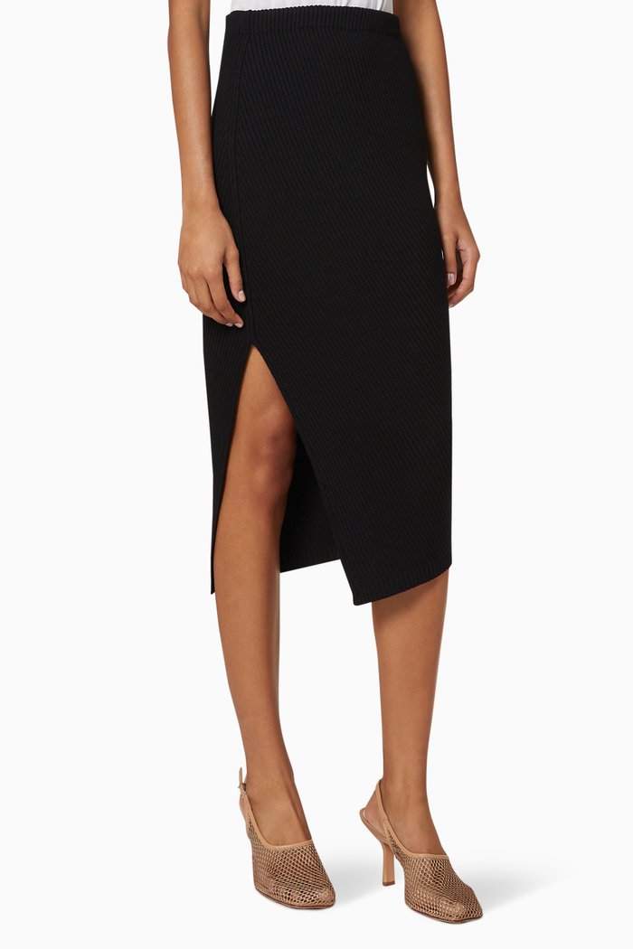 

Twisted Rib Skirt, Black