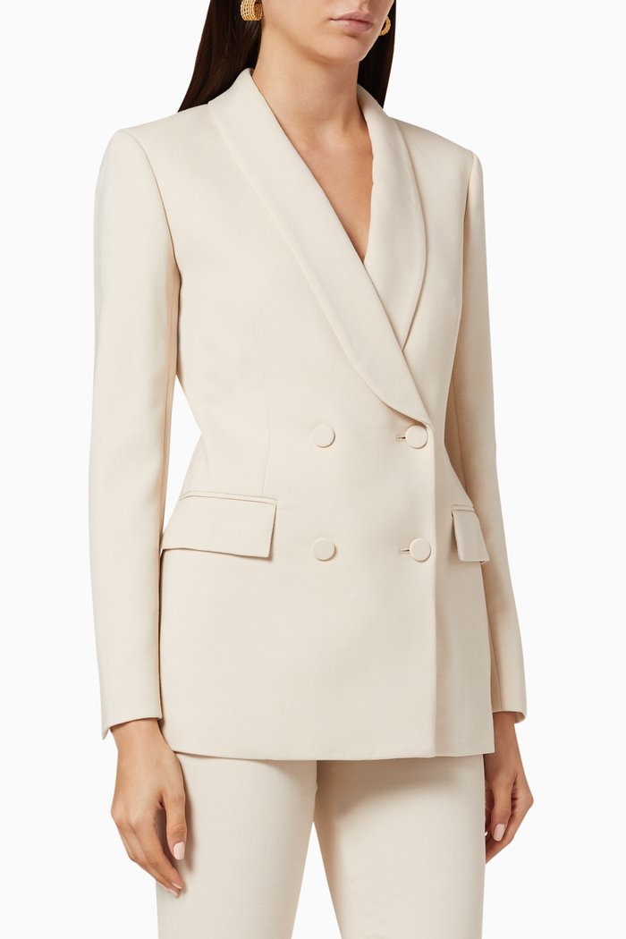 

Utility Wool Shawl Blazer, Neutral
