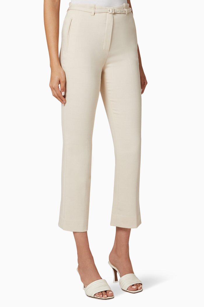 

Utility Wool Straight Pants, Neutral