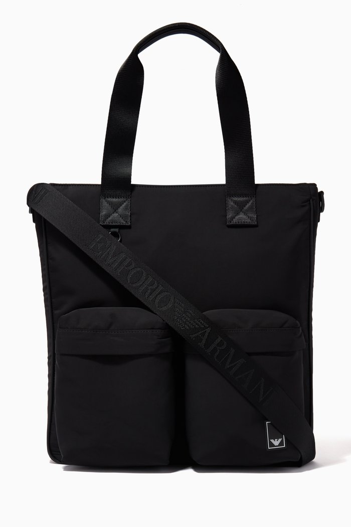 

Travel Essentials Shopper Bag in Nylon, Black