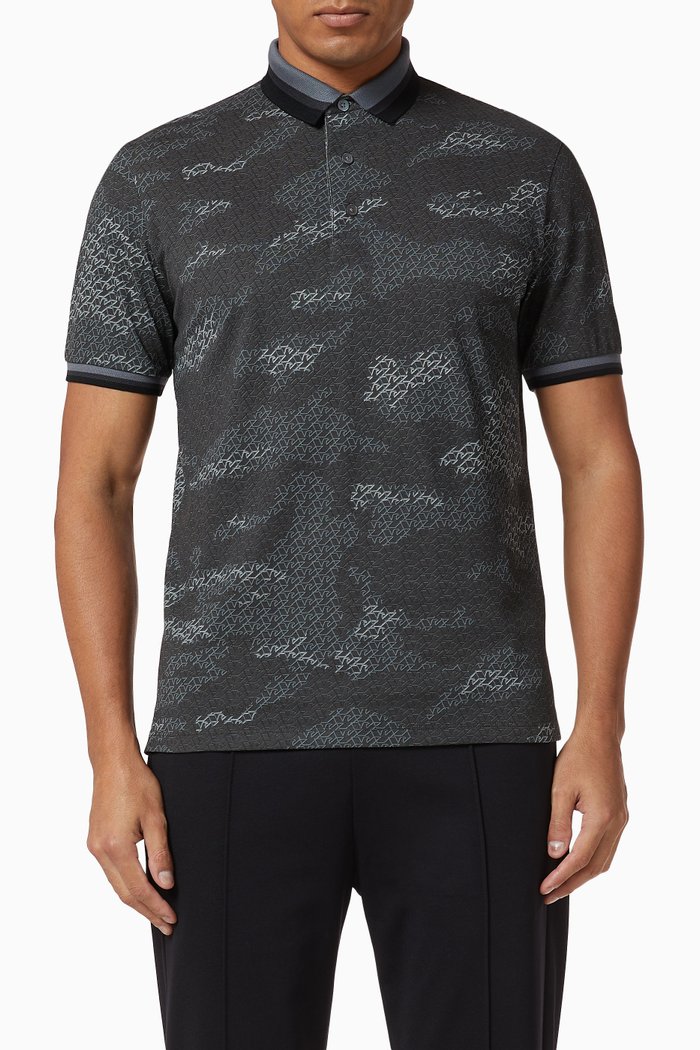 

Micro EA Camouflage Polo Shirt, Blue