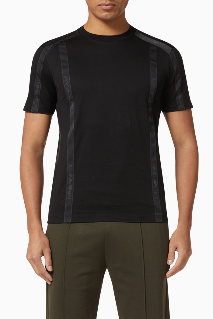 

EA Text Tape Jersey T-Shirt, Black