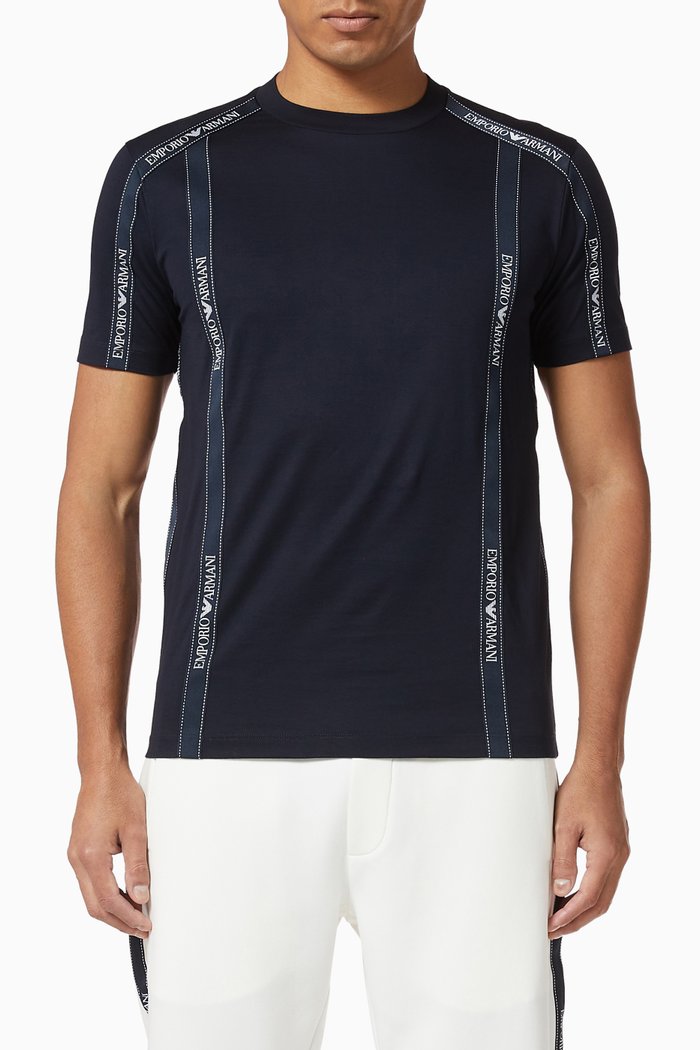 

EA Text Tape Jersey T-Shirt, Blue