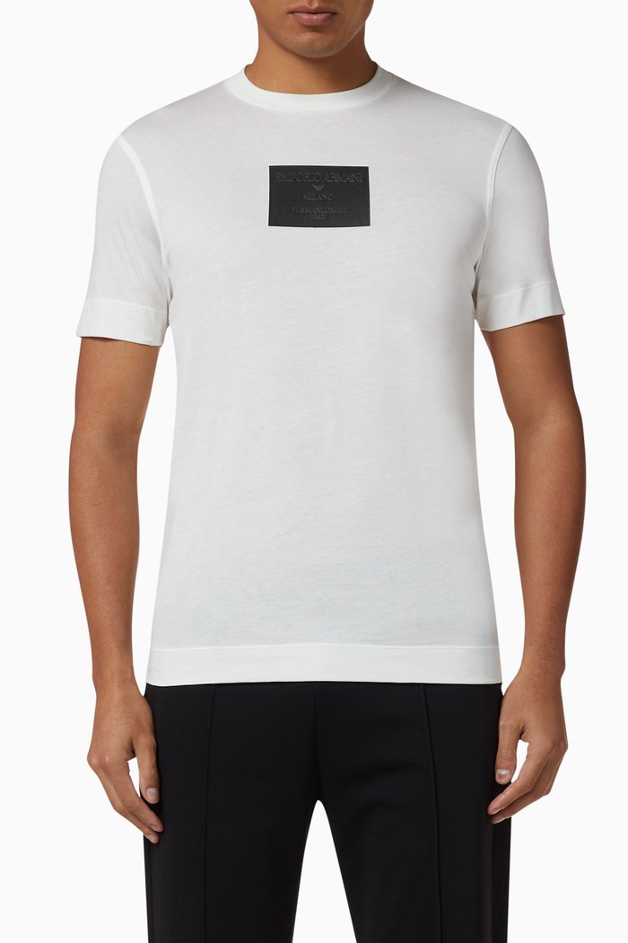EA Milano Patch Jersey T-shirt, White