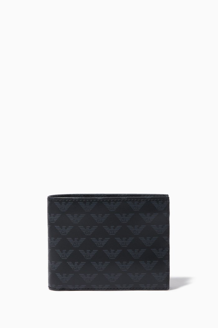 

Eagle Monogram Billfold Wallet, Black