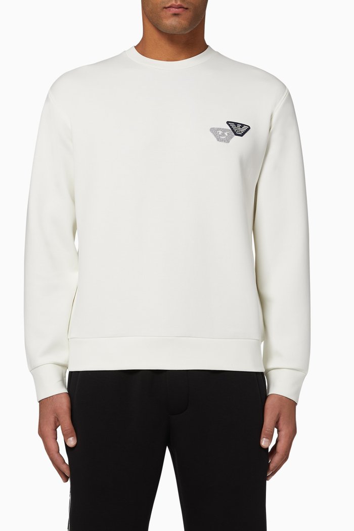 

EA Eagle & Emoji Patch Sweatshirt, White