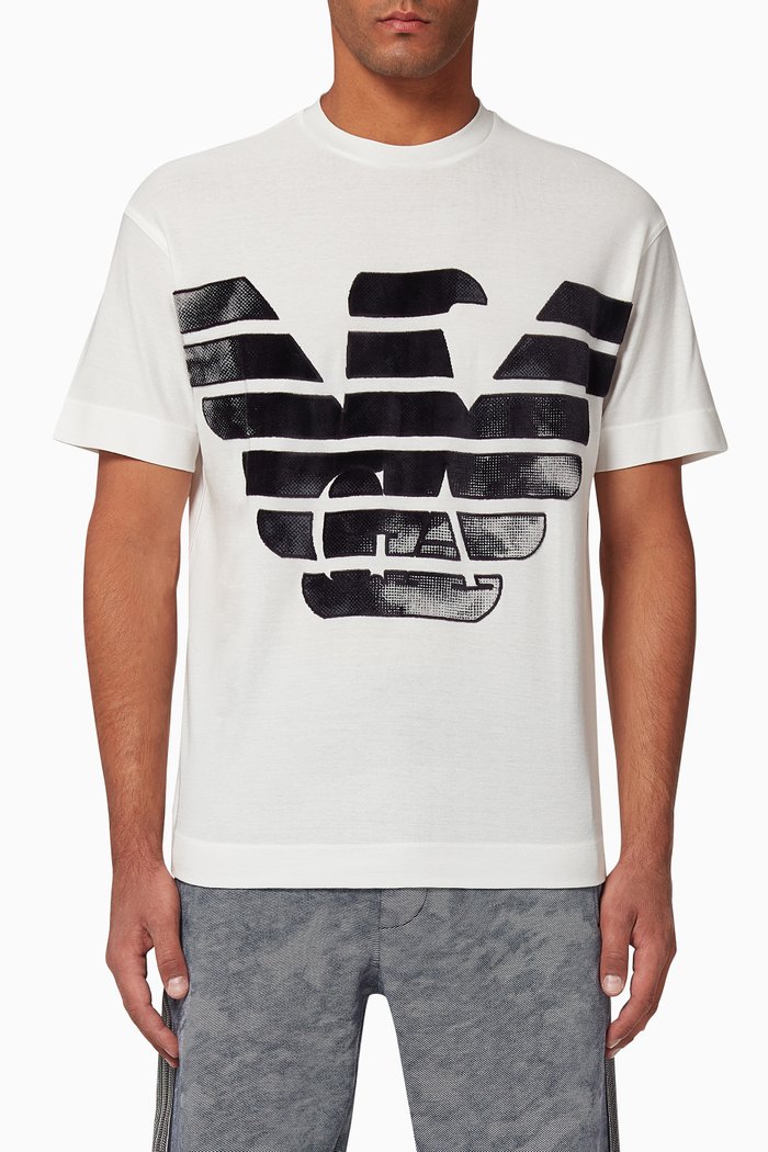 

EA Macro Watercolour Jersey T-Shirt, White
