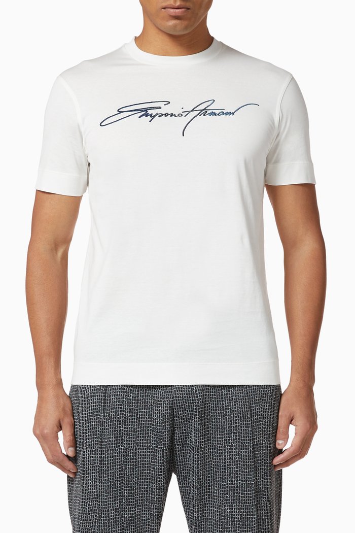 

EA Signature Logo Jersey T-Shirt, White