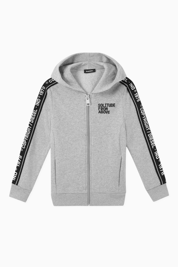 

Logo Striped Sweatshirt, Grey